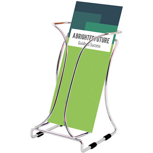 Image for DEFLECTO CHROME SERIES MULTI-POCKET BROCHURE HOLDER DL SILVER from Copylink Office National