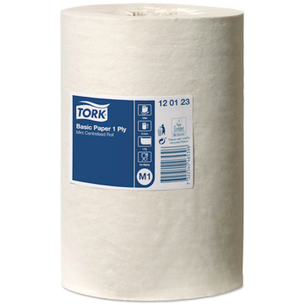 Image for TORK 120123 M1 BASIC MINI CENTREFEED TOWEL 1-PLY 120M WHITE from Surry Office National