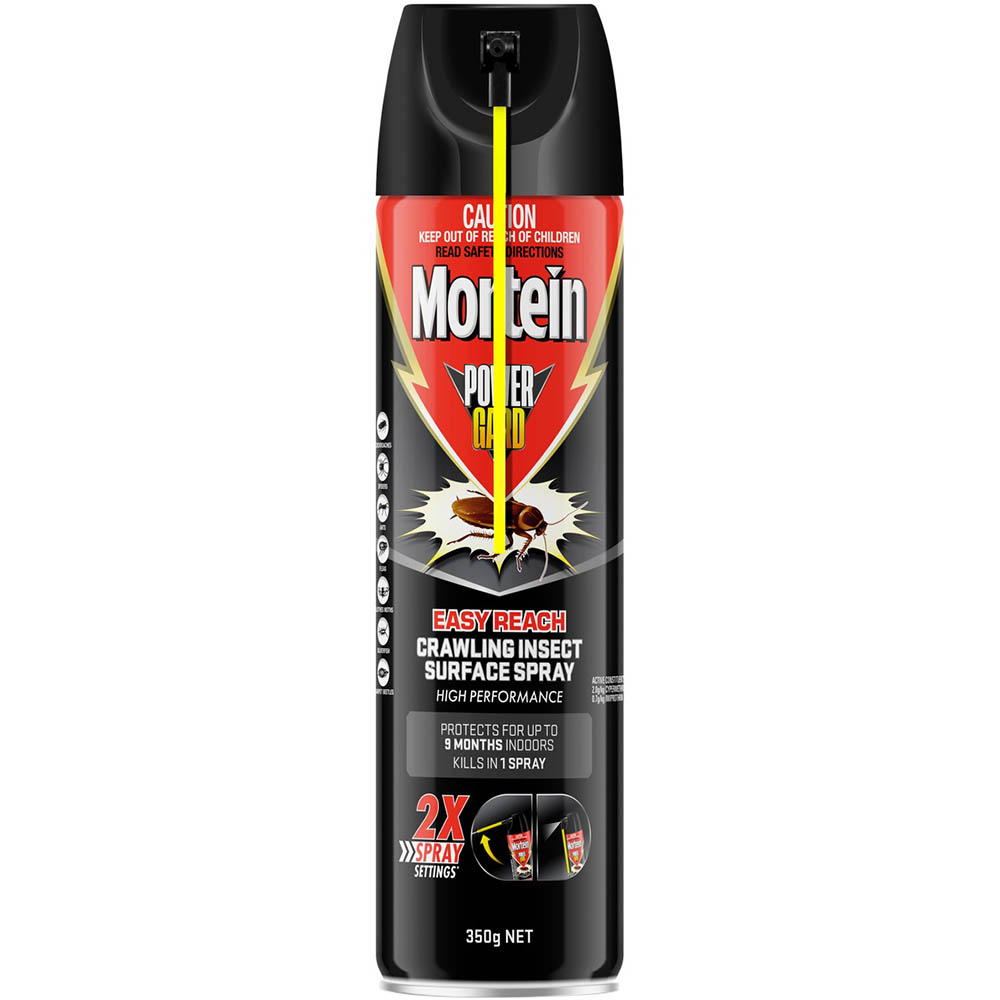 Image for MORTEIN POWERGARD EASY REACH CRAWLING INSECT INDOOR SURFACE SPRAY 350G from Axsel Office National