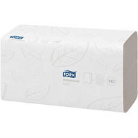 tork 120289 h2 xpress advanced multifold soft hand towel 2-ply 212 x 255mm white carton 21