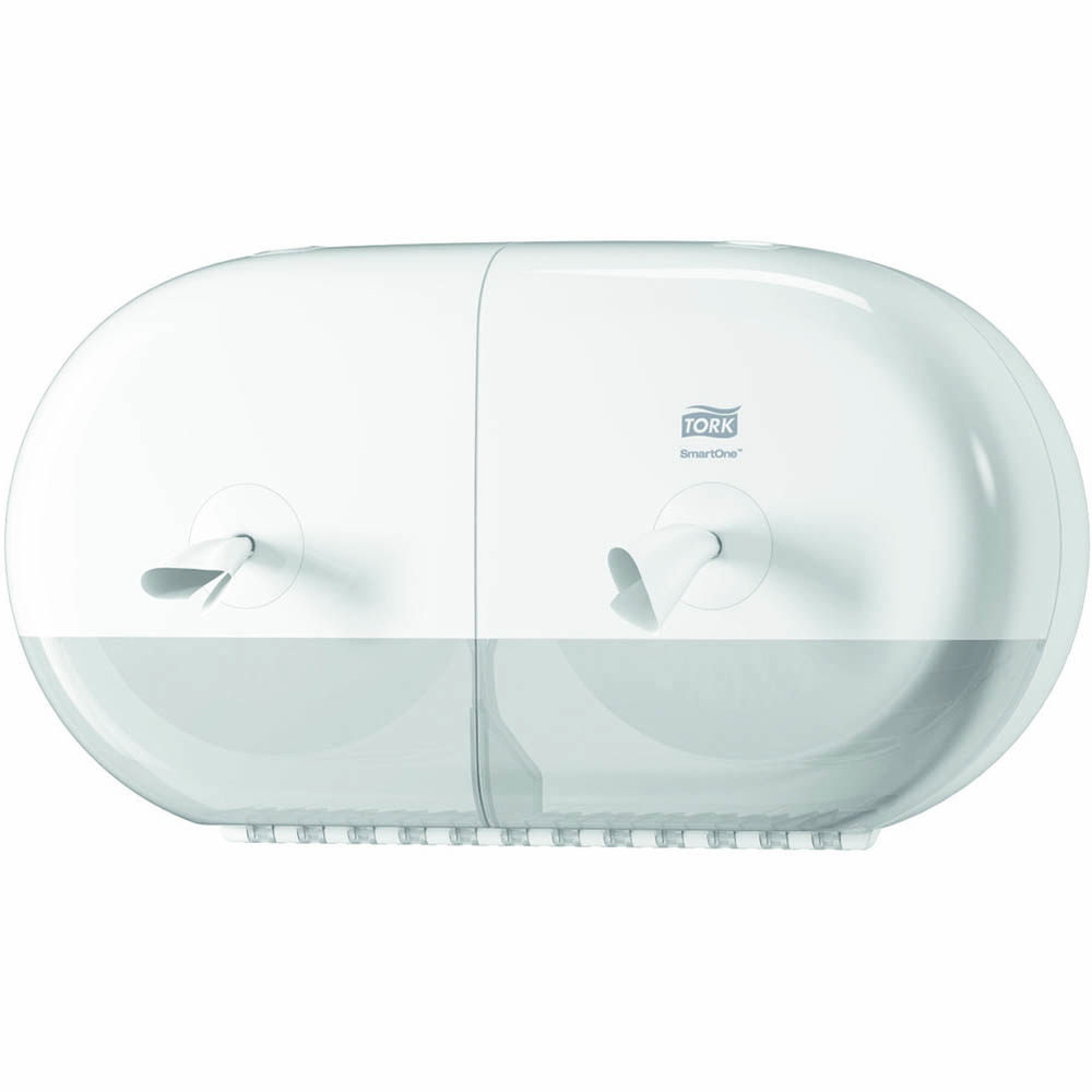 Image for TORK 682000 T9 SMARTONE TWIN TOILET ROLL DISPENSER WHITE from Surry Office National
