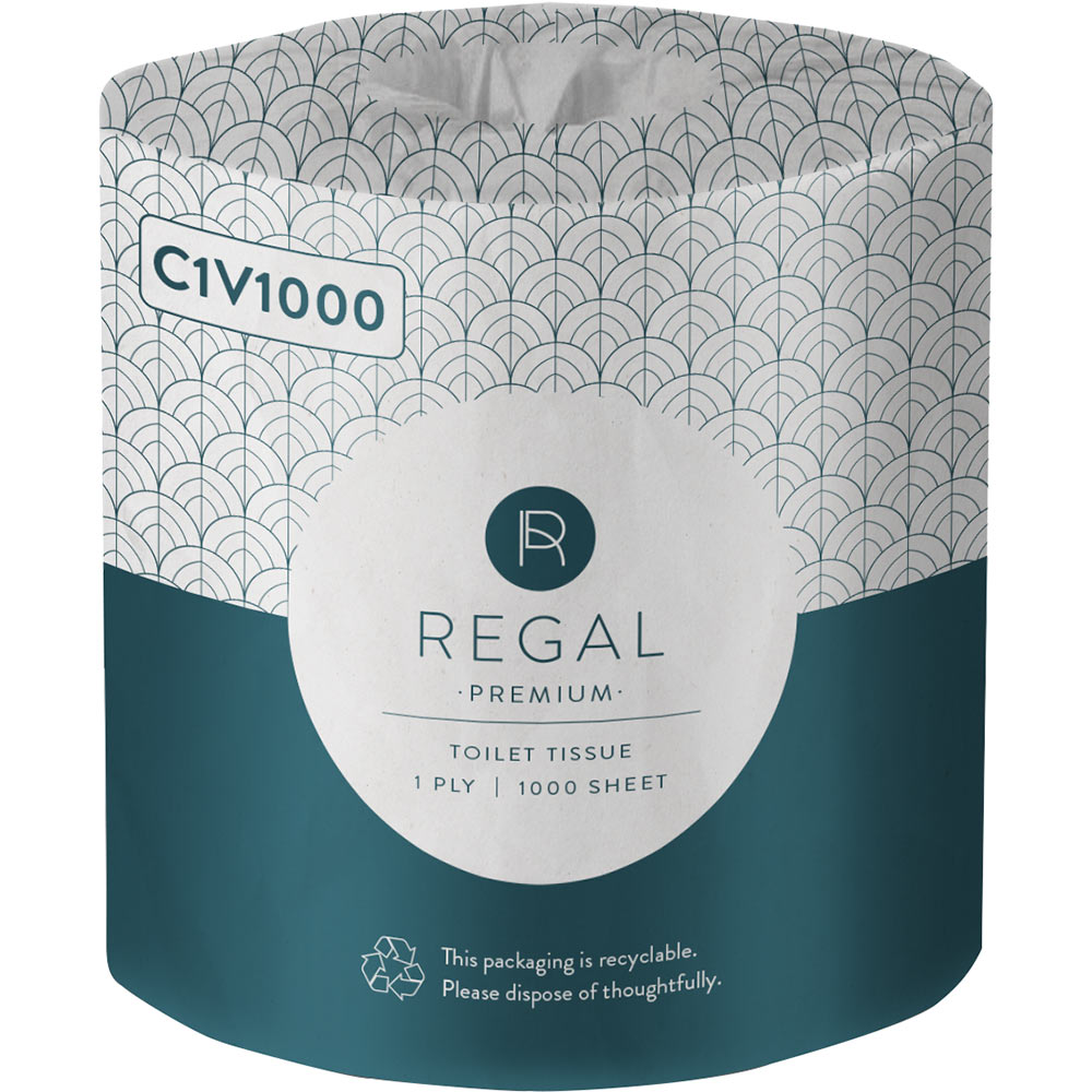 Image for REGAL PREMIUM TOILET ROLL 1 PLY 1000 SHEETS from PaperChase Office National