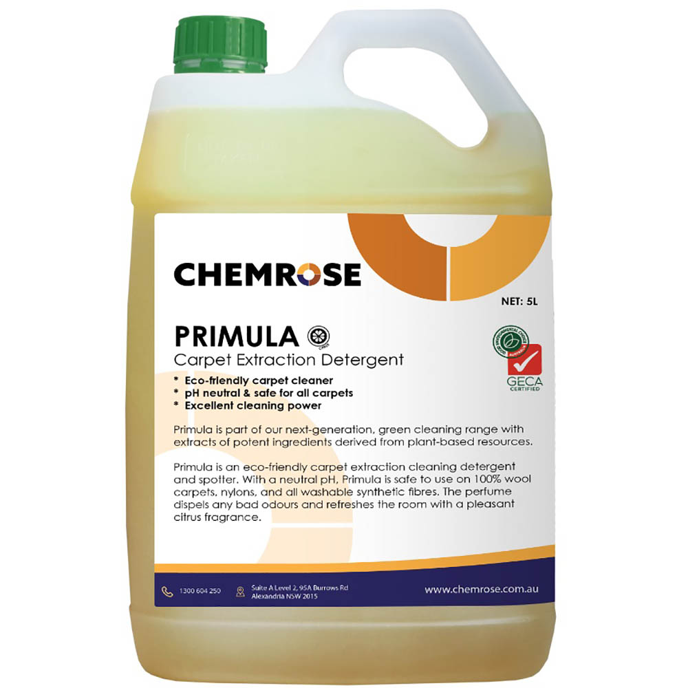 Image for CHEMROSE PRIMULA CARPET CLEANING DETERGENT 5 LITRE from Aztec Office National Melbourne