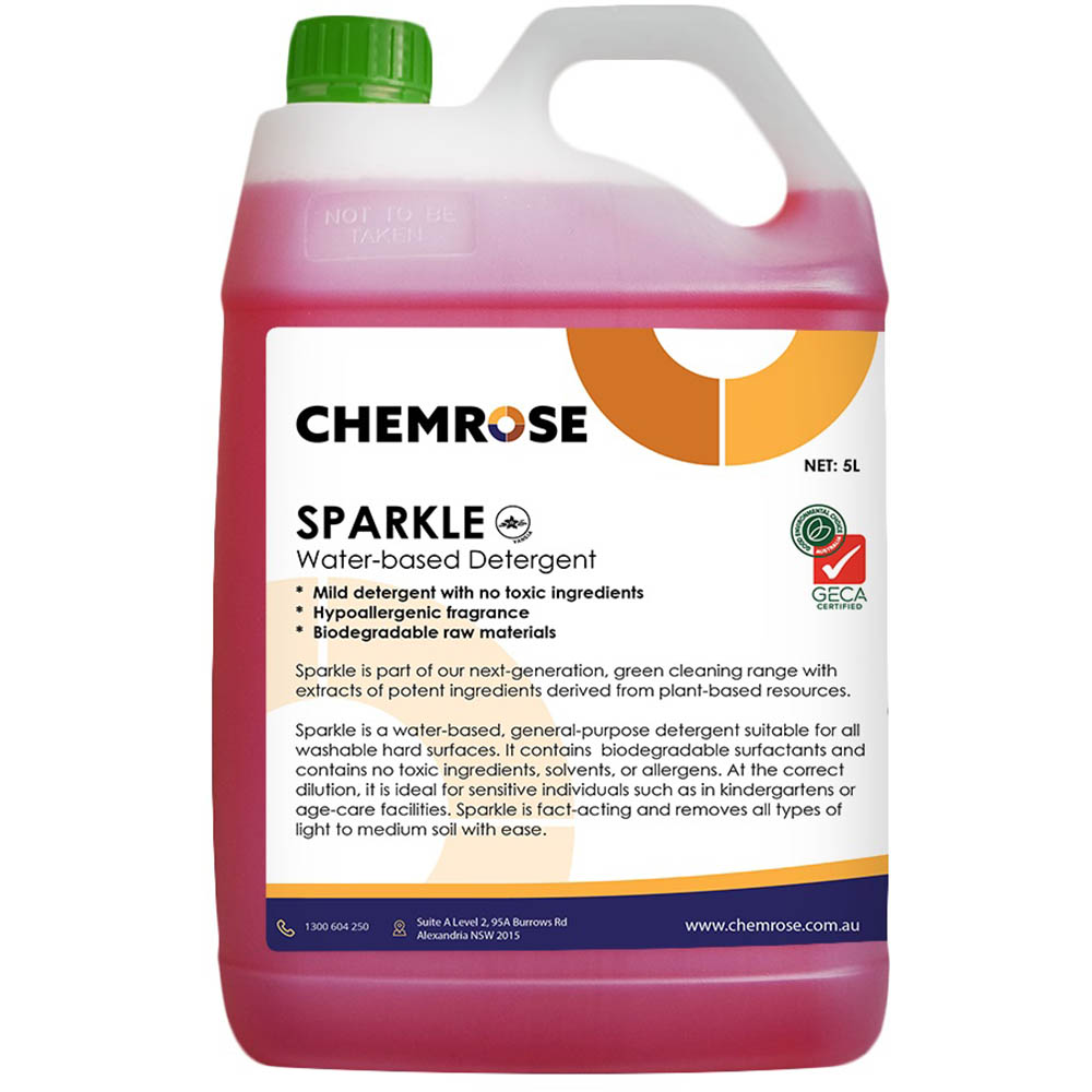 Image for CHEMROSE SPARKLE BIODEGRADEABLE DETERGENT 5 LITRE from Emerald Office Supplies Office National
