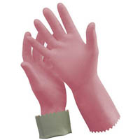 oates silver lined rubber gloves size 9 pink