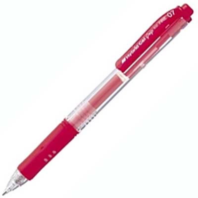 Image for PENTEL K157 HYBRID GEL GRIP RETRACTABLE GEL INK PEN 0.7MM RED from Emerald Office Supplies Office National