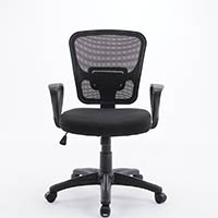 boxed gold grace office chair mesh back with fixed arms black