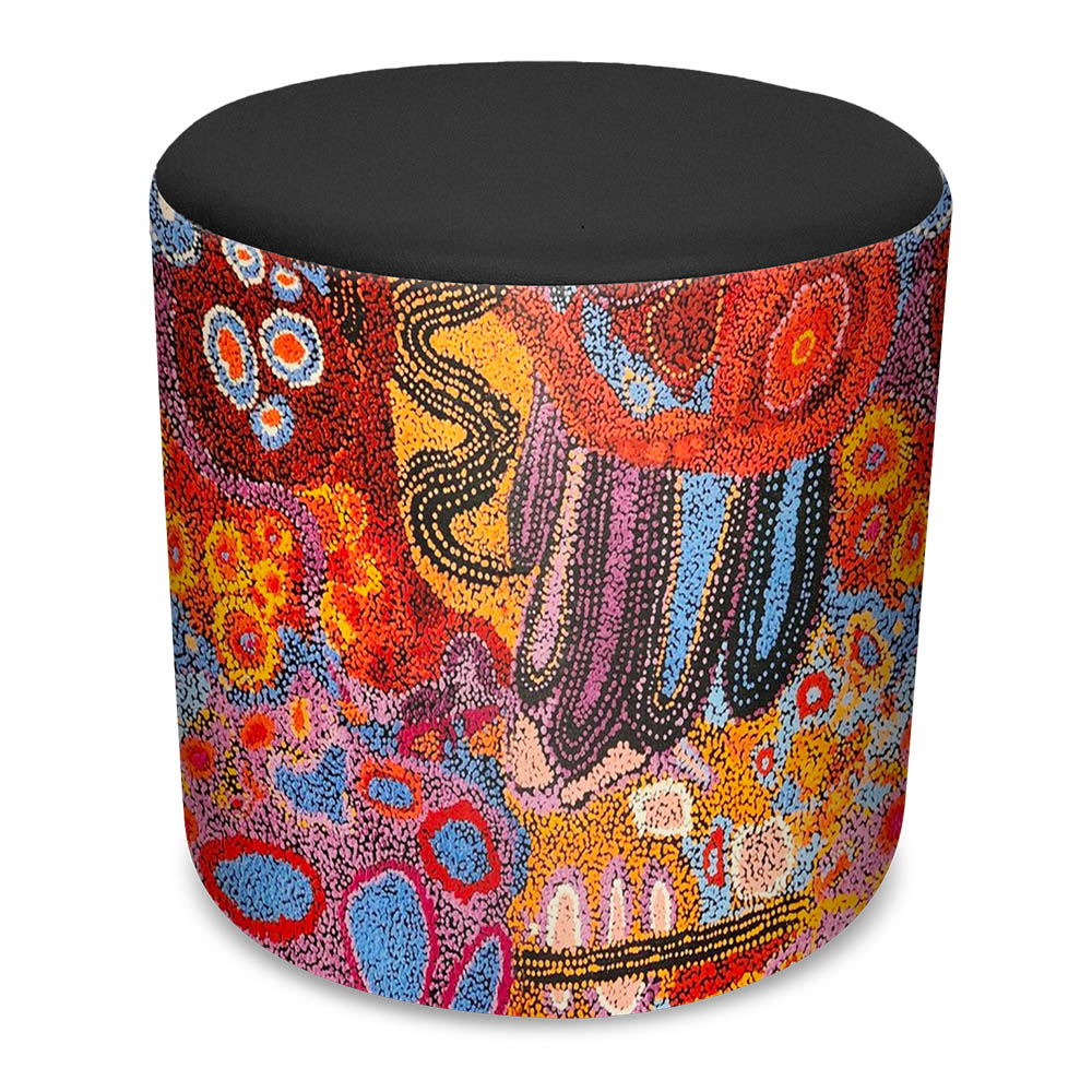 Image for ORANGE DUST SPECTRUM EVA ROUND OTTOMAN 450 X 450 X 450MM from PaperChase Office National