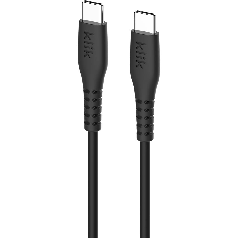 Image for KLIK USB-C MALE TO USB-C MALE USB 2.0 CABLE 1.2M BLACK from Office National