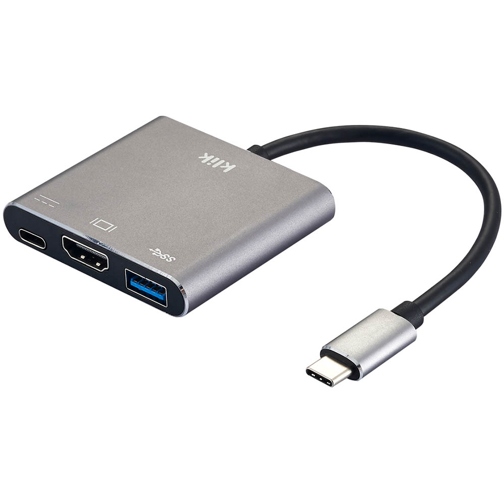 Image for KLIK USB TYPE-C MALE TO HDMI/USB3.0/USB-C ADAPTER from Office National