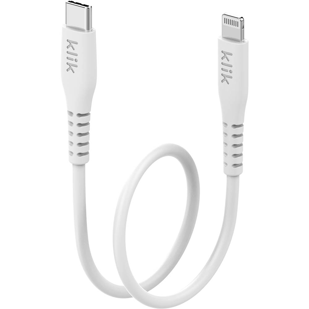 Image for KLIK USB-C TO APPLE LIGHTNING MFI CABLE 250MM WHITE from Office National