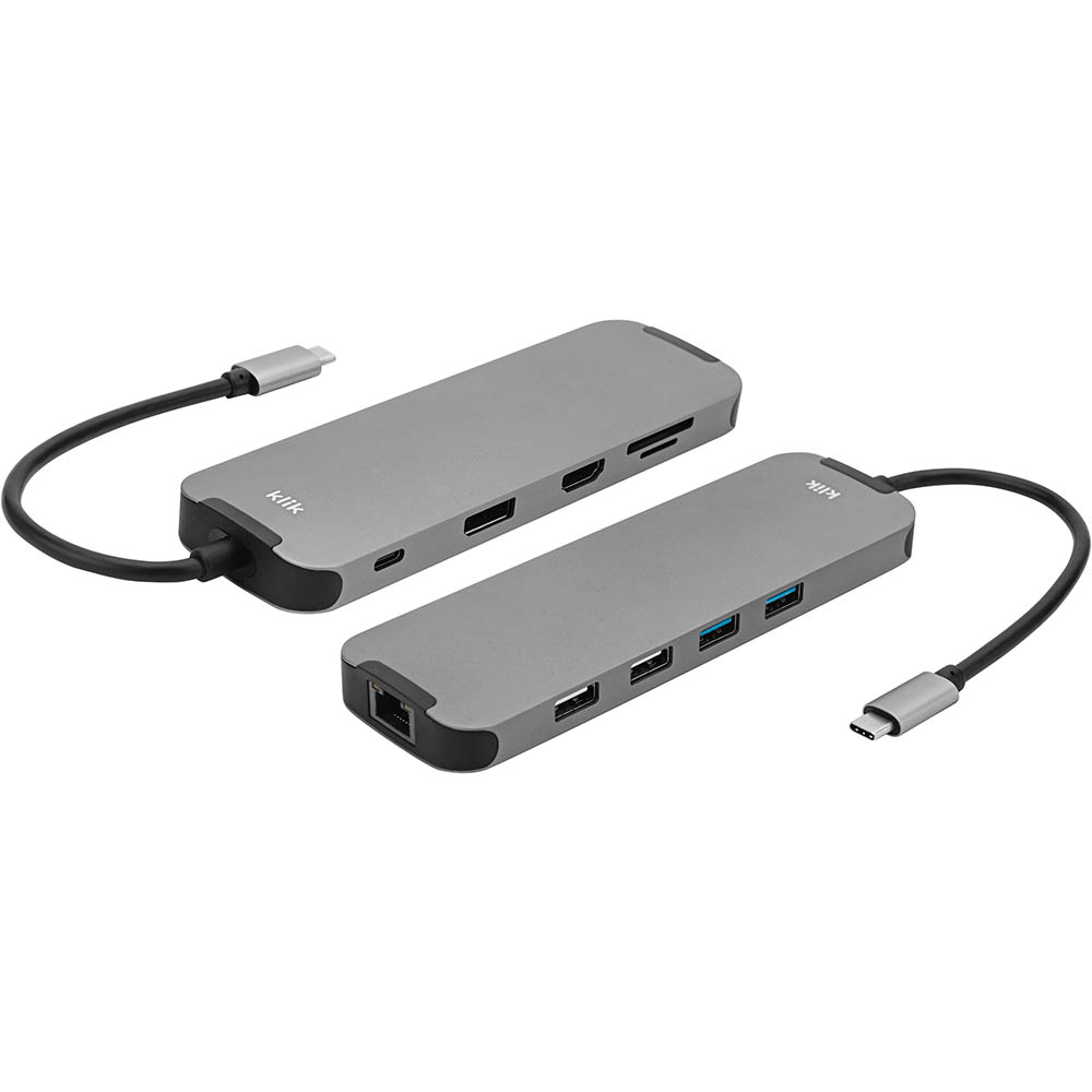Image for KLIK KCMPHDAD USB-C 10 MULTI-PORT ADAPTER ALUMINIUM SPACE GREY from PaperChase Office National