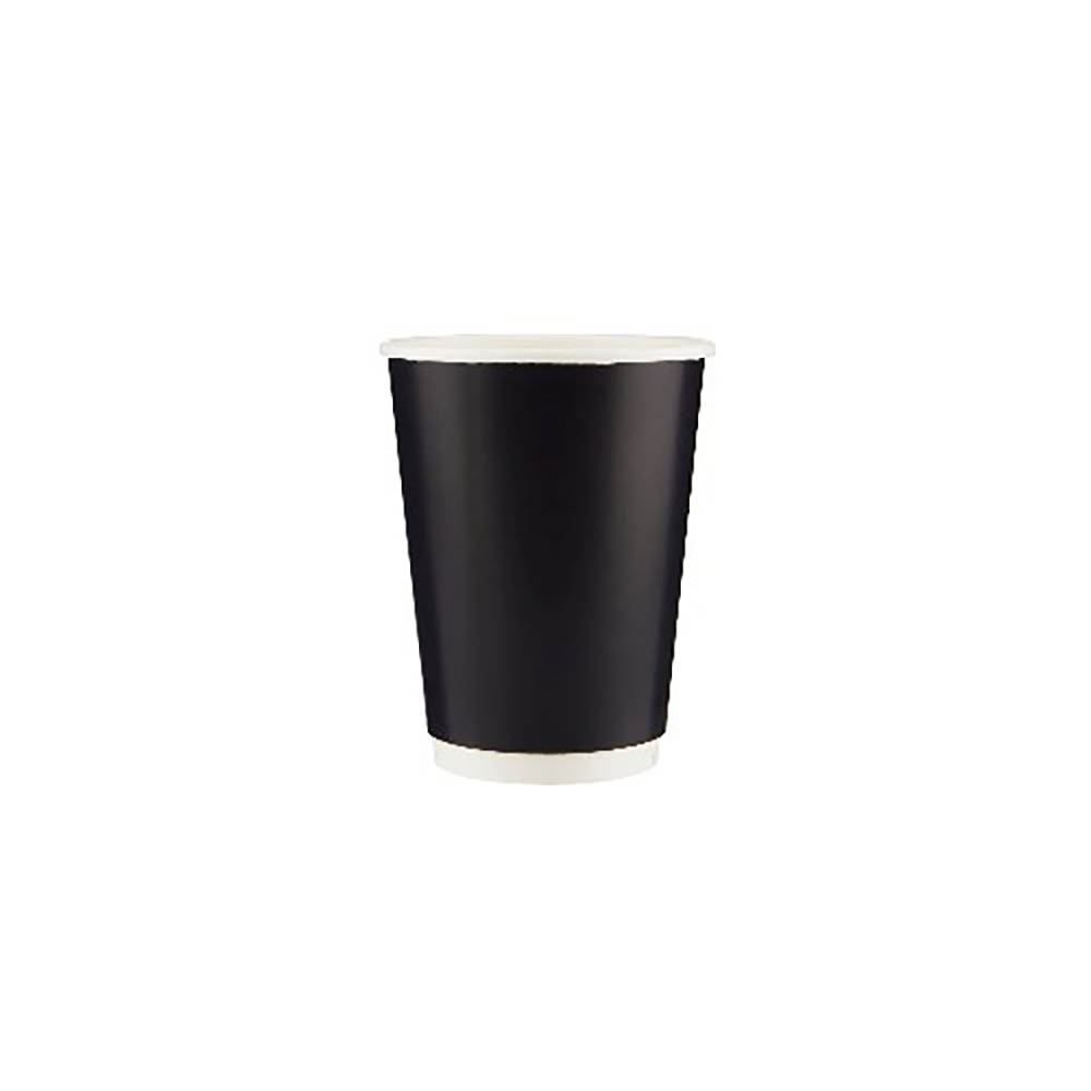 Image for AROMAS TAKEAWAY CUPS 12OZ BLACK PACK 25 from Pirie Office National