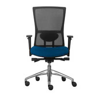 dal koda mesh back chair high back with blue seat