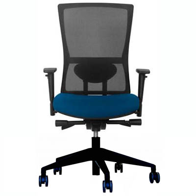 Image for DAL KODA CHAIR WITH MESH BACK AND SLIDING SEAT WITH NYLON BASE BLUE from Pirie Office National