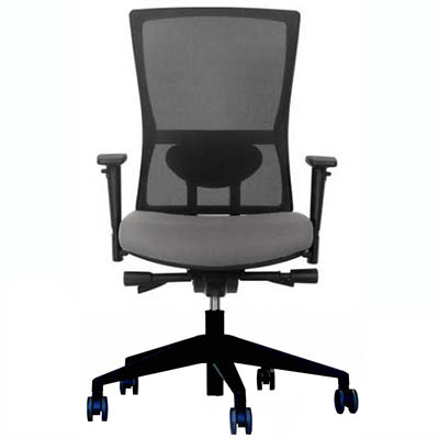 Image for DAL KODA CHAIR WITH MESH BACK AND SLIDING SEAT WITH NYLON BASE GREY from Officebarn Office National