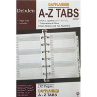 debden dayplanner personal edition refill a-z tabs 120 x 81mm