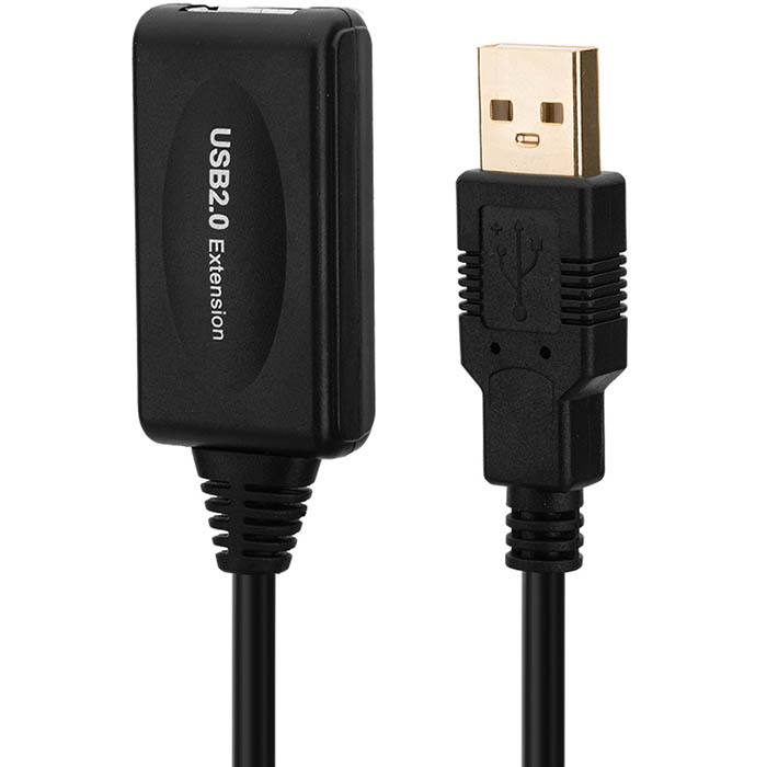 Image for KLIK ACTIVE USB-A 2.0 A MALE TO A FEMALE EXTENSION CABLE 5M BLACK from PaperChase Office National