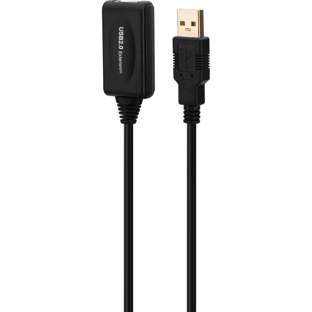 Image for KLIK ACTIVE USB-A 2.0 A MALE TO A FEMALE EXTENSION CABLE 10M BLACK from Emerald Office Supplies Office National