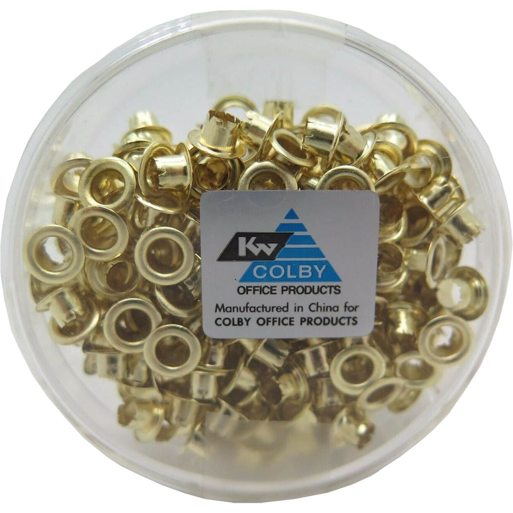Image for COLBY KW-9707 BRASS EYELET 5 X 10MM PACK 250 from BACK 2 BASICS & HOWARD WILLIAM OFFICE NATIONAL