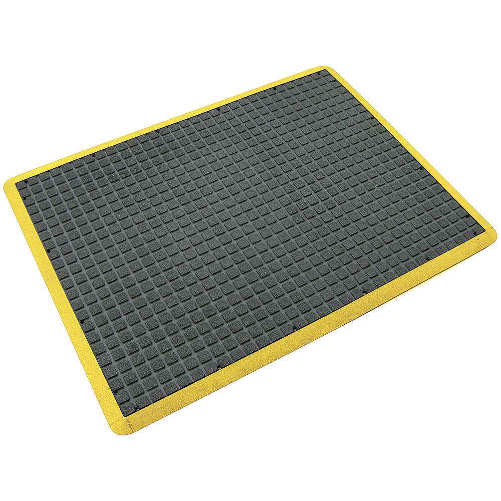 Image for AIR GRID ANTI-FATIGUE MAT 900 X 1500MM BLACK/YELLOW from PaperChase Office National