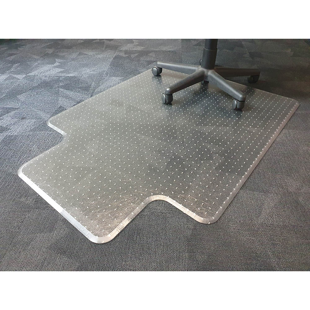 Image for ANCHORMAT DELUXE CHAIRMAT PVC KEYHOLE CARPET 900 X 1220MM CLEAR from Office National Sydney Stationery