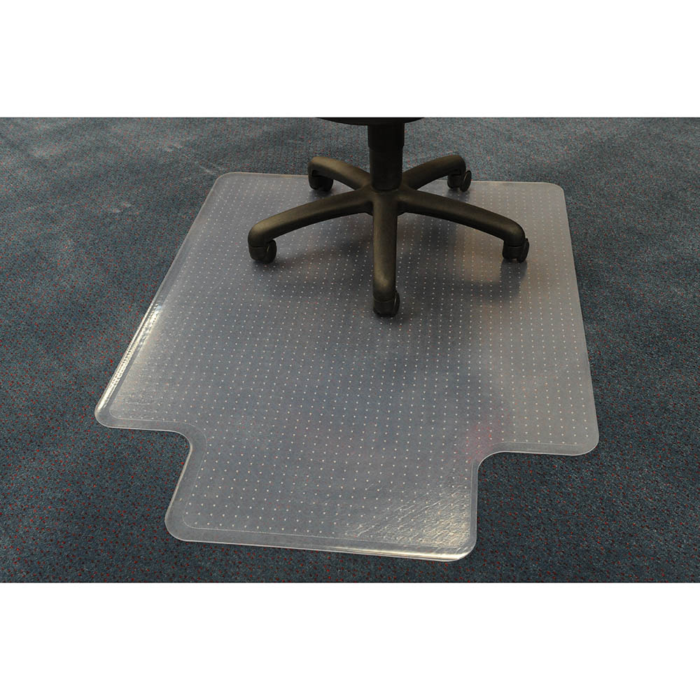 Image for ANCHORMAT HEAVYWEIGHT CHAIRMAT PVC KEYHOLE CARPET 900 X 1220MM CLEAR from Surry Office National