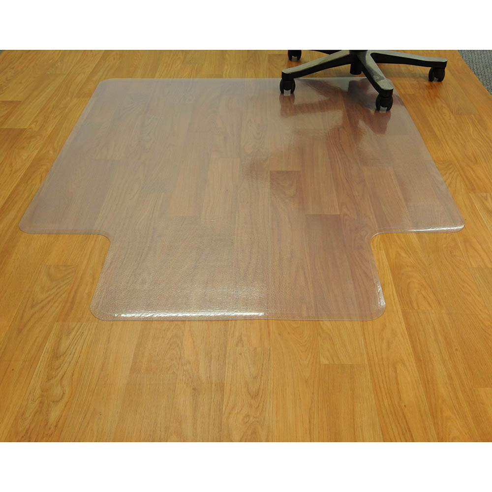 Image for ANCHORMAT CHAIRMAT PVC KEYHOLE HARDFLOOR 1150 X 1350MM CLEAR from Office National ONE Solution Business Supplies