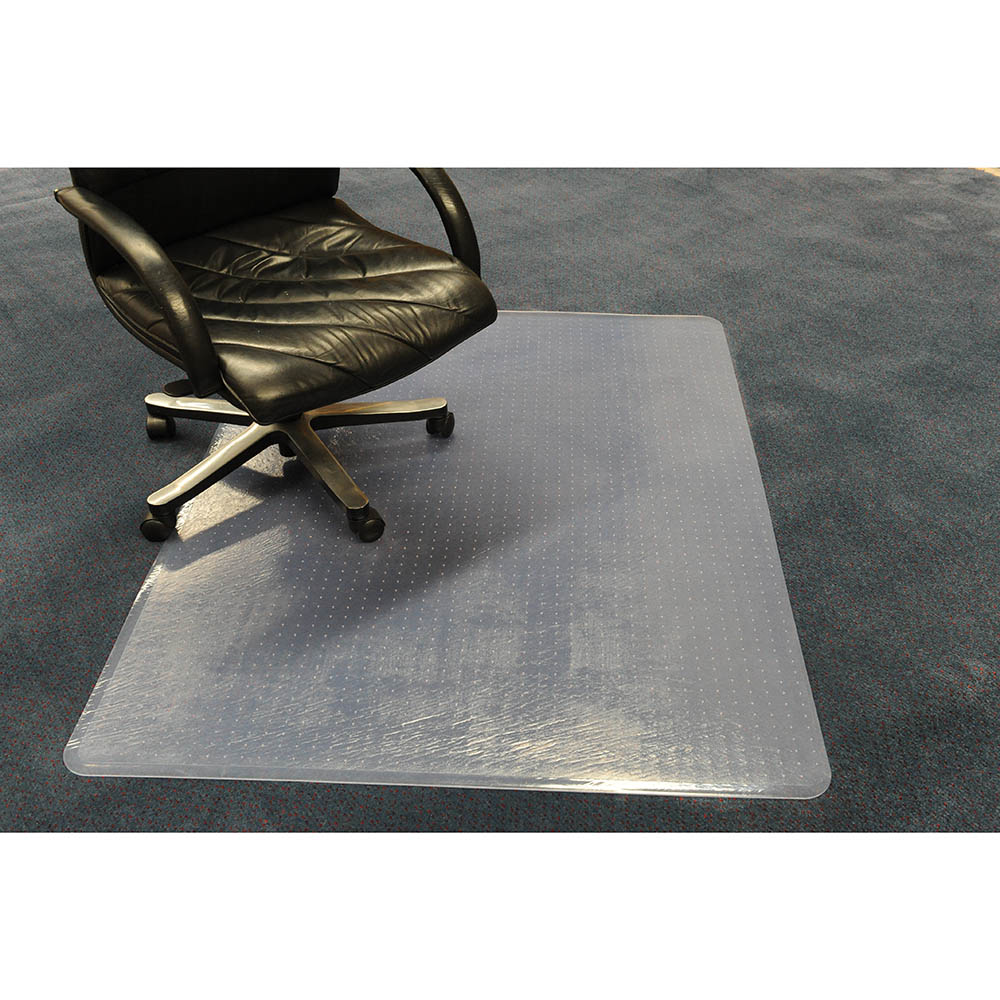 Image for ANCHORMAT HEAVYWEIGHT CHAIRMAT PVC RECTANGLE CARPET 1160 X 1510MM CLEAR from Emerald Office Supplies Office National