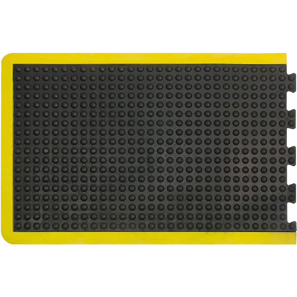 Image for MATTEK MODULAR BUBBLE MAT END 600 X 900MM YELLOW/BLACK from Surry Office National