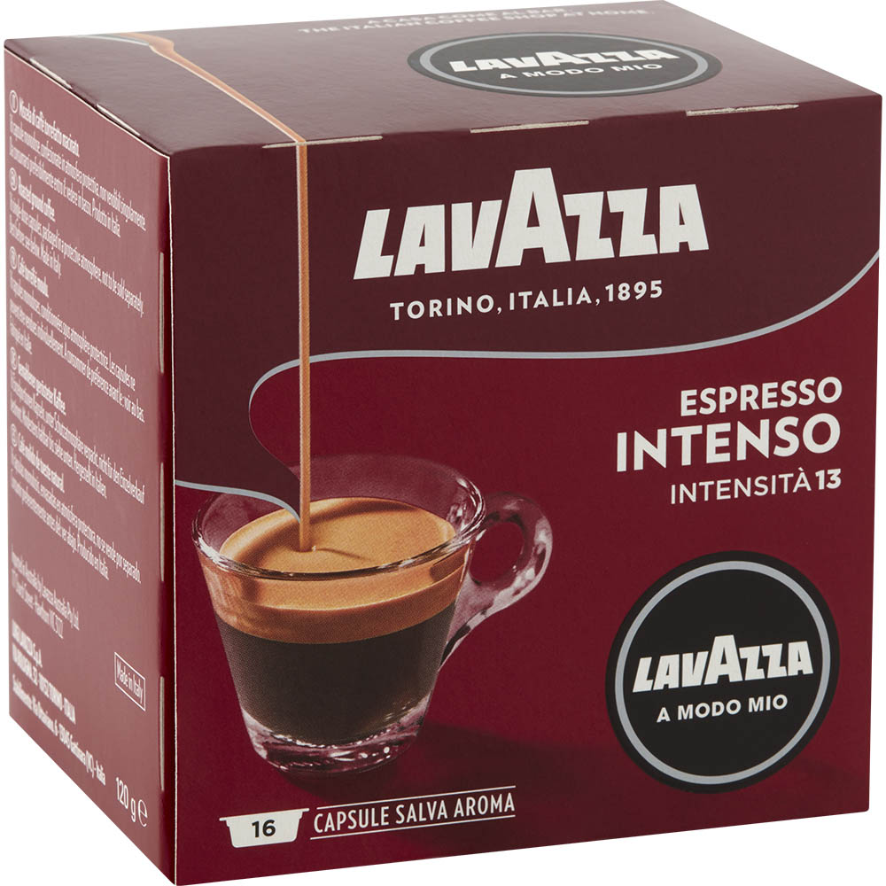 Image for LAVAZZA A MODO MIO ESPRESSO COFFEE CAPSULES INTENSO PACK 16 from Office National Barossa