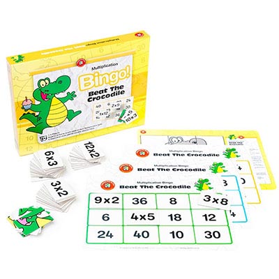 Image for LEARNING CAN BE FUN BEAT THE CROCODILE BINGO MULTIPLICATION GAME from Officebarn Office National