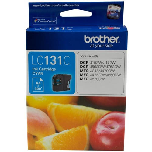 Image for BROTHER LC131C INK CARTRIDGE CYAN from Pirie Office National
