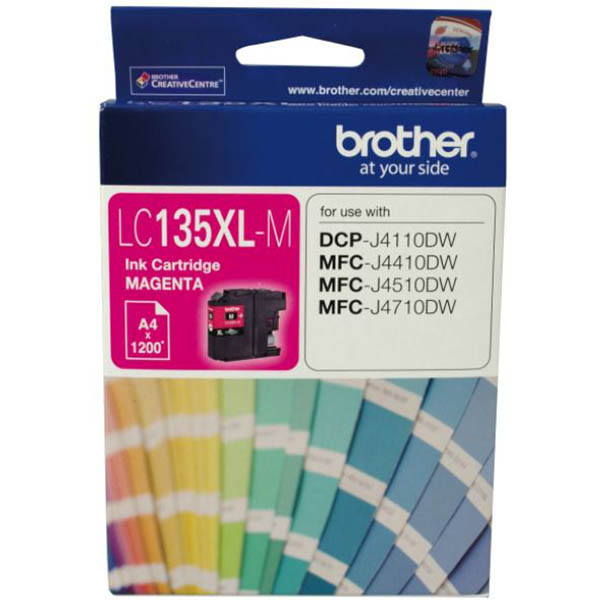 Image for BROTHER LC135XLM INK CARTRIDGE HIGH YIELD MAGENTA from Office National Perth CBD