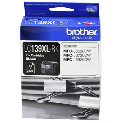 Image for BROTHER LC139XLBK INK CARTRIDGE HIGH YIELD BLACK from Aztec Office National Melbourne