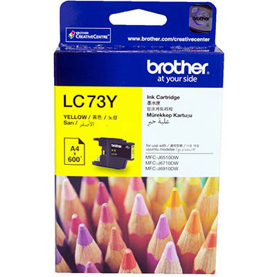 Image for BROTHER LC73Y INK CARTRIDGE YELLOW from Aztec Office National Melbourne