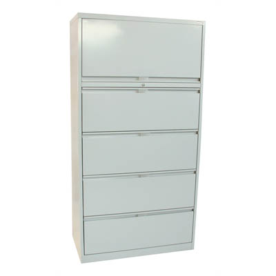 Image for STEELCO LATERAL FILING CABINET 4 DRAWER FLIPPER 1770 X 915 X 463MM SILVER GREY from Aztec Office National Melbourne