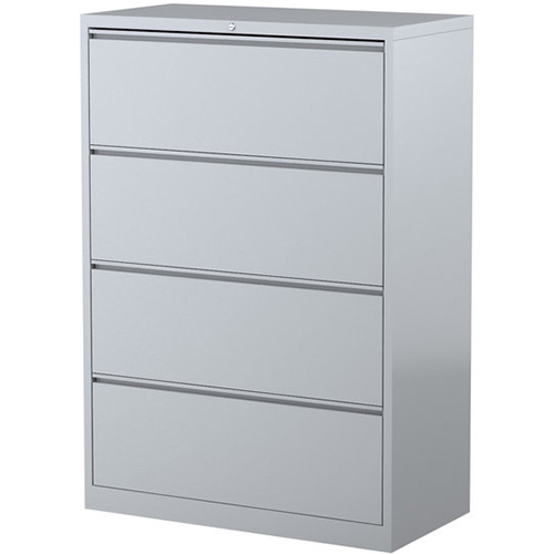 Image for STEELCO LATERAL FILING CABINET 4 DRAWER 1320 X 915 X 463MM SILVER GREY from PaperChase Office National