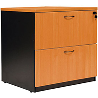 oxley lateral file cabinet lockable 780 x 560 x 750mm beech/ironstone