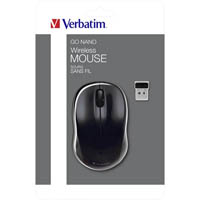 verbatim go nano mouse wireless black