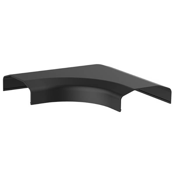 Image for BRATECK PLASTIC CABLE COVER JOINT L-SHAPE 127 X 127 X 21.5MM BLACK from Two Bays Office National