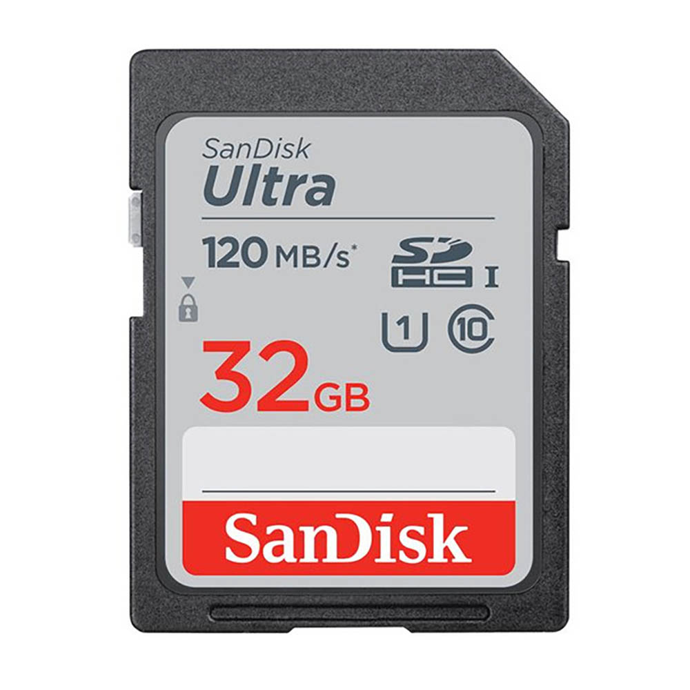 Image for SANDISK ULTRA MEMORY CARD WATER PROOF 32GB GREY from Pirie Office National