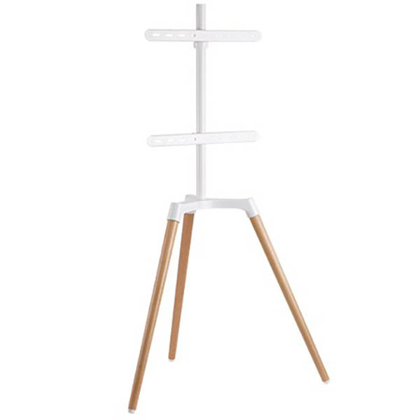 Image for BRATECK PASTEL EASEL STUDIO TV FLOOR TRIPOD STAND MATTE WHITE AND BEECH from Office National ONE Solution Business Supplies