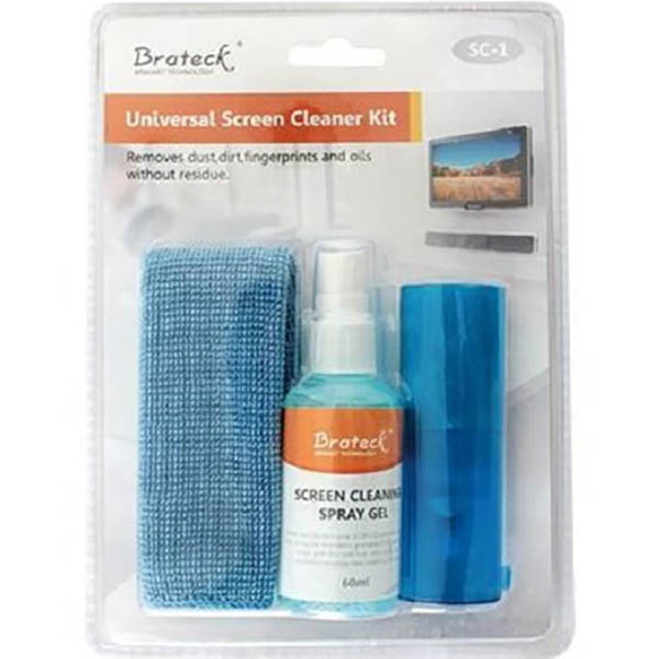 Image for BRATECK UNIVERSAL 3-IN-1 SCREEN CLEANER KIT from Office National