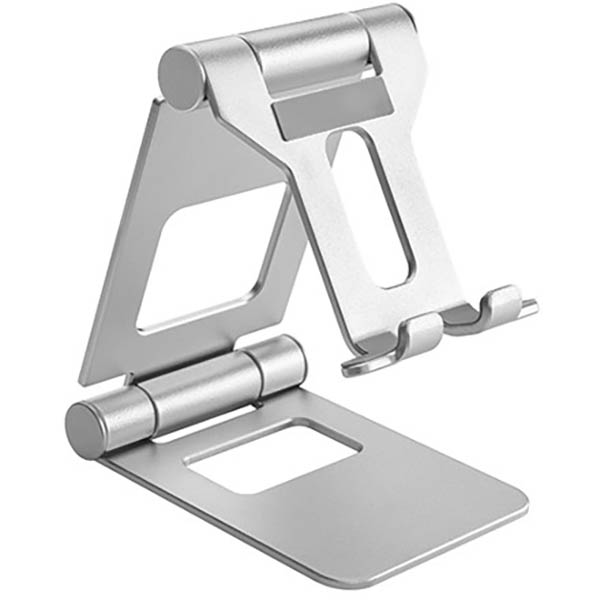 Image for BRATECK ALUMINIUM FOLDABLE STAND HOLDER FOR PHONES AND TABLETS SILVER from Office National