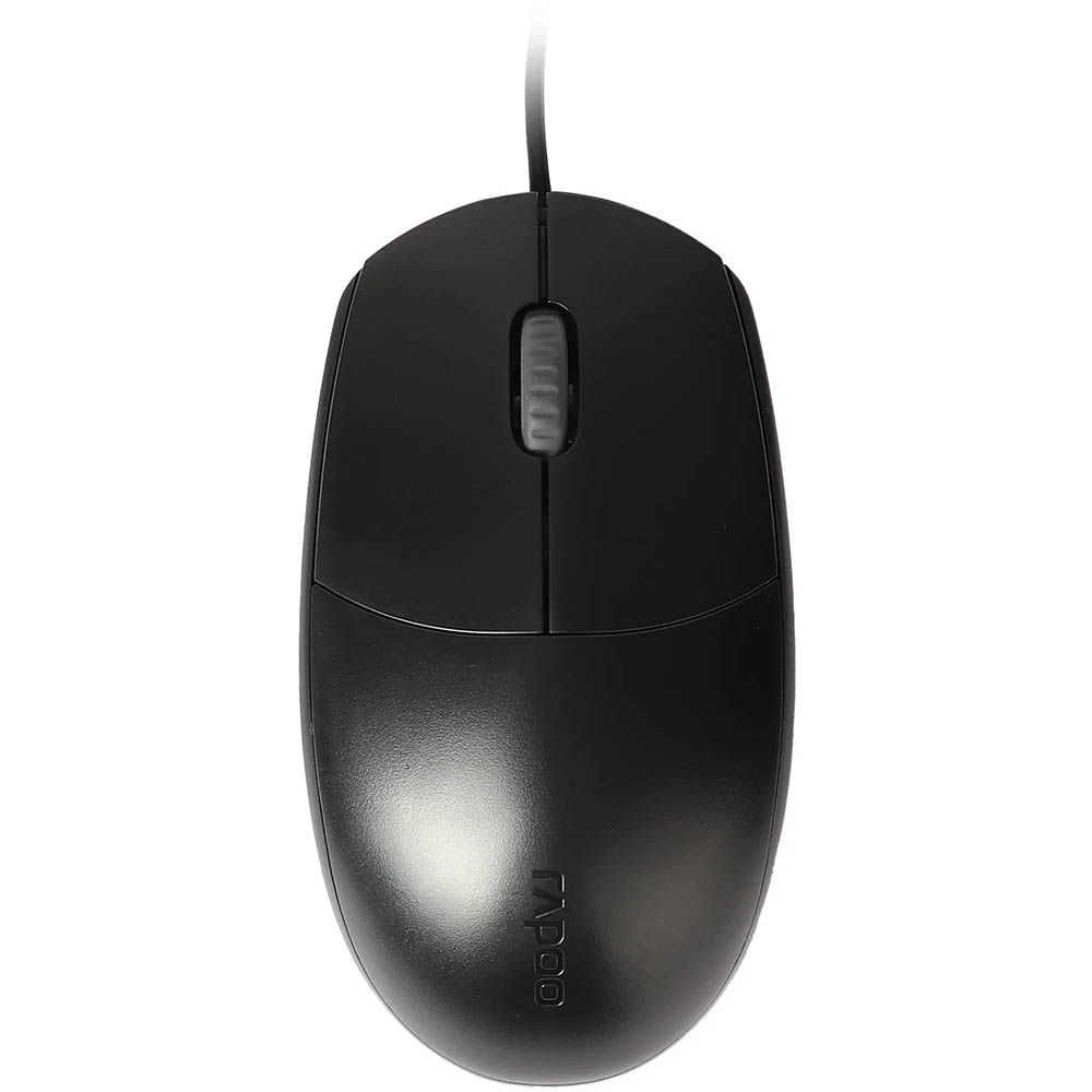 Image for RAPOO N100 WIRED OPTICAL MOUSE BLACK from Angletons Office National