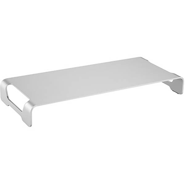 Image for BRATECK SLIM ALUMINUM MONITOR RISER SILVER from Office National