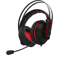 asus cerberus v2 gaming headset black/red