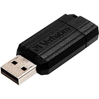 verbatim pinstripe usb 2.0 flash drive 16gb black