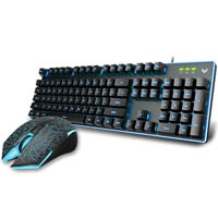 rapoo v100s wired gaming keyboard and mouse combo black